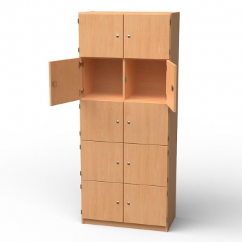 Lehrerfachschrank mit 10 Fächern, BxHxT 80x190x40 cm