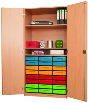 Materialschrank 3 Modulboxen, 24 flache Kunststoffschübe