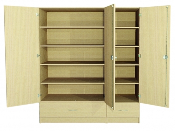 Bewohnerschrank BxHxT 150 x 200 x 60 cm mit 3 Türen