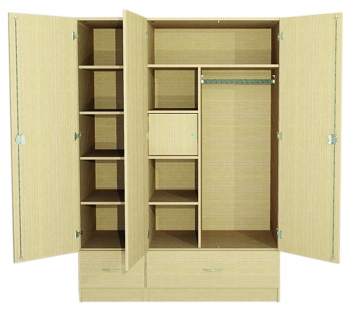 Bewohnerschrank BxHxT 150 x 200 x 60 cm mit 3 Türen