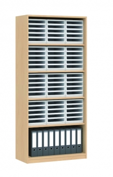 Formularschrank offen und Kleinfachschrank, 60 Formularschübe