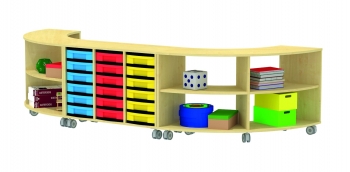 Viertelkreisregal-SET 3-teilig