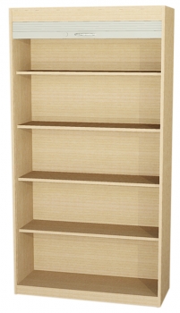 Schrank 100x190x40 cm mit Jalousie in silber, vertikal laufend