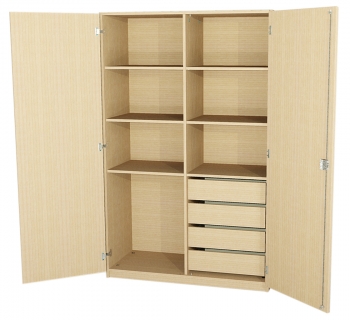 Phonoschrank mit 4 Schubladen