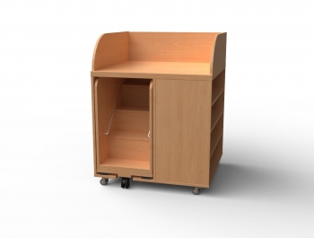 Wickelkommode fahrbar mit Treppe und 1 Tür