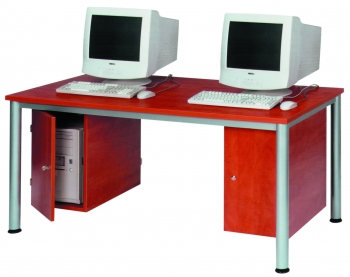 Computer-Arbeitstisch 160 x 80 cm, 2 x CPU Unterbau Holz