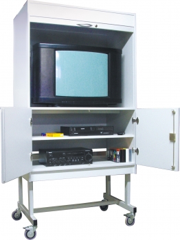 TV Wagen Classic Medienwagen mit Kunststoffjalousie