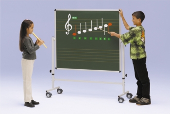 Fahrbare, höhenverstellbare Notentafel Orff