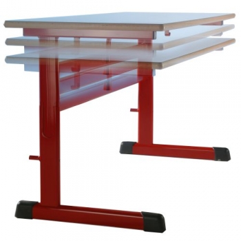 Schülertisch 70x55 cm höhenverstellbar, mit ABS- Kante.