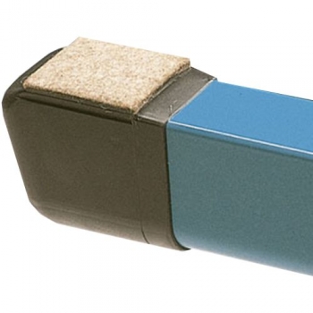 Fußkappe 35x55 mm mit Filz für Schüler-/Lehrertisch T-Modell