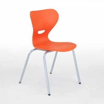 Vierbeinstuhl mit Kunststoff- Sitzschale, Sitzhöhe DIN 6 - 46 cm