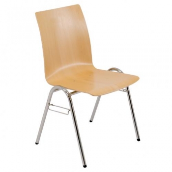Vierbeinstuhl mit Sperrholz- Sitzschale U, Sitzhöhe DIN 6 - 46 cm