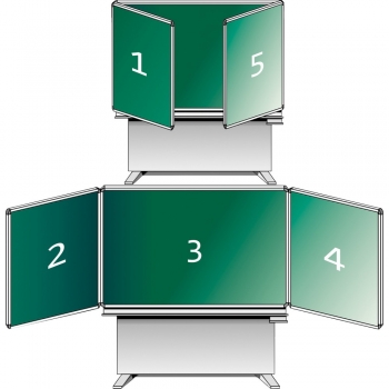 Schultafel 200x100 cm, Federzug Whiteboardtafel wandmontiert