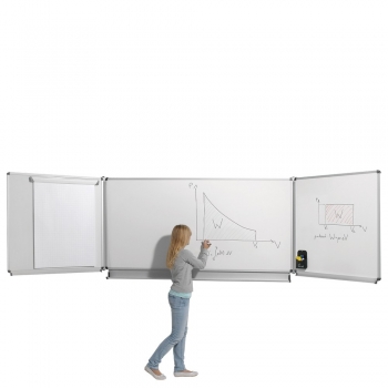 Schultafel 200x120 cm, Federzug Whiteboardtafel