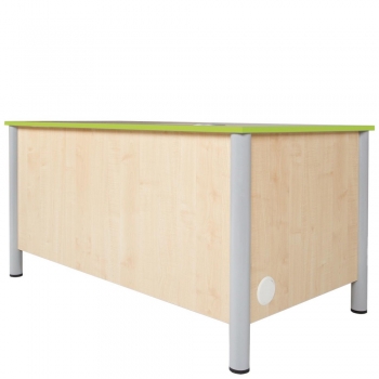 Lehrer Computertisch mit Monitorklappe und Unterschrank