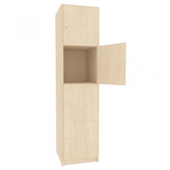 Schließfachschrank, 4 abschließbare Fächer