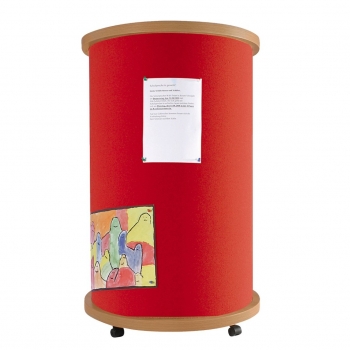 Litfaßsäule 130 cm, Oberfläche Klettenstoff, fahrbar
