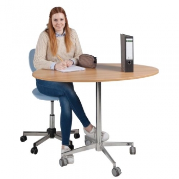 Mobiler und höhenverstellbarer Steh- und Sitztisch