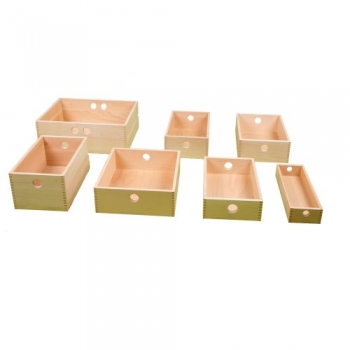 Schubladenkasten aus Buchenholz B/H/T 17x7x36 cm