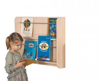 Bücherhängeregal mit 2 Ablagen, BxHxT 78x60x13 cm