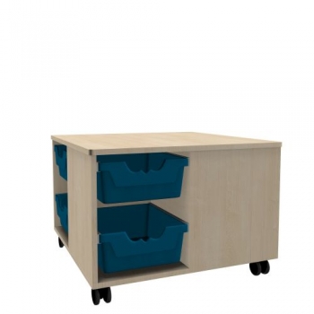 Spielinsel A-Toll Midi CS fahrbar mit 8 hohen Ergo Tray Boxen C2