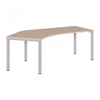 Freiform Schreibtisch 217x113 cm höhenverstellbar mit Rundrohrgestell