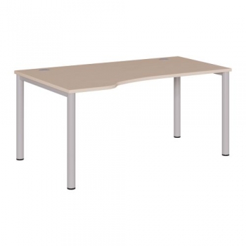 Freiform Schreibtisch 160x100cm mit Rundrohrgestell