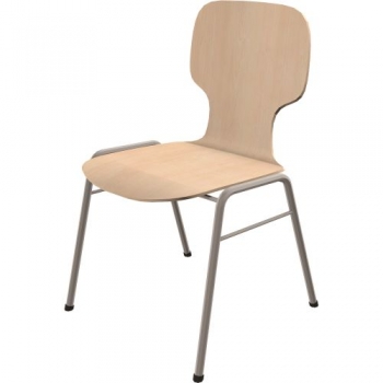 Schalenstuhl stapelbar mit Rundrohrgestell