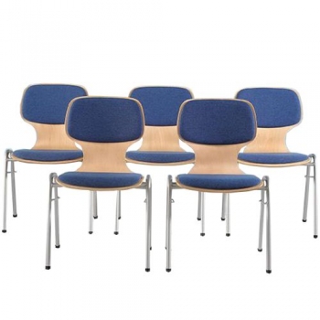 Schalenstuhl stapelbar mit Rundrohrgestell