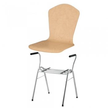 Stapelstuhl mit Schale London und Chromgestell Dallas AL