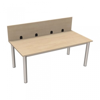 Tisch mit Aufsatz- Sichtblende 140x70 cm mit 60 mm Rundrohrgestell