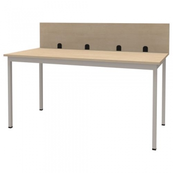 Tisch mit Aufsatz- Sichtblende 140x70 cm, mit 40 mm Rundrohrgestell