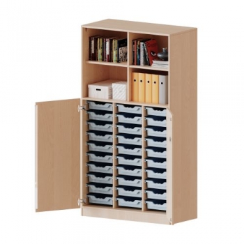 ErgoTray Kombi-Schrank mit 30 Boxen, 5 Ordnerhöhen