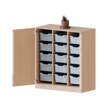 ErgoTray Schrank, dreireihig, 3 Ordnerhöhen, 15 Boxen C2