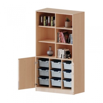 ErgoTray Kombi-Schrank mit 9 hohen Boxen, 5 Ordnerhöhen