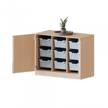 ErgoTray Schrank, dreireihig, 2 Ordnerhöhen