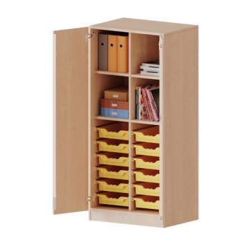 ErgoTray Schrank, zweireihig, 4 Ordnerhöhen