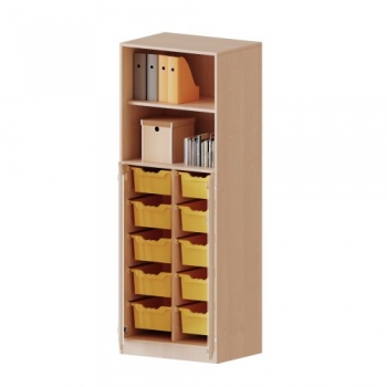 ErgoTray Kombi-Schrank mit 10 hohen Boxen, 5 Ordnerhöhen