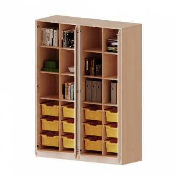 ErgoTray Schrank, zweiteilig, vierreihig, 5 Ordnerhöhen