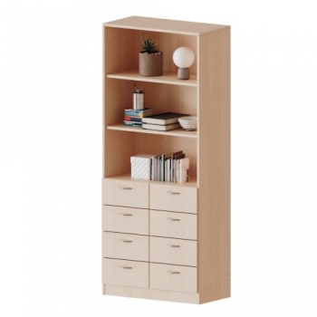 Schubladen - Kombischrank, 5 Ordnerhöhen