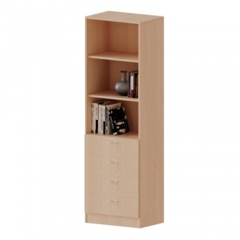 Schubladen - Kombischrank, 5 Ordnerhöhen