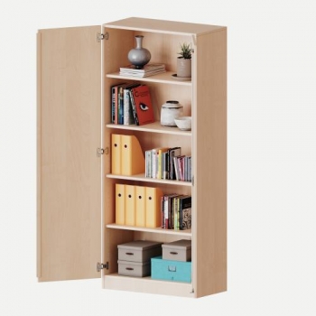 Schrank zweitürig mit 5 Fächern BxHxT 80x190x60