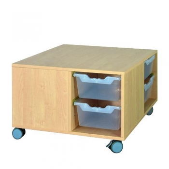 Bau- und Spielinsel mit 8 hohen Boxen