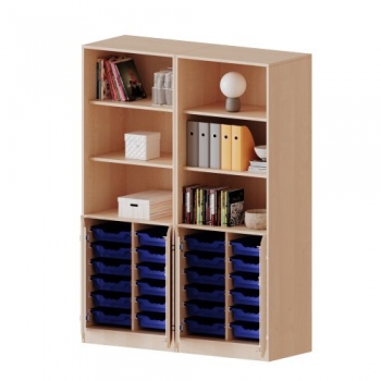 ErgoTray Kombi-Schrank mit 24 Boxen, zweiteilig, 5 Ordnerhöhen