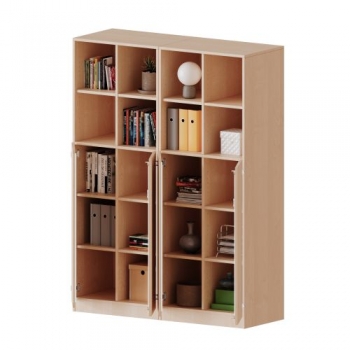 ErgoTray Kombi-Schrank, vierreihig, zweiteilig, 5 Ordnerhöhen