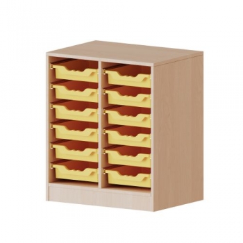 ErgoTray Regal, zweireihig, 2 Ordnerhöhen