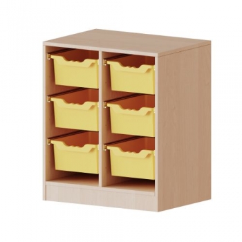 ErgoTray Regal, zweireihig, 2 Ordnerhöhen