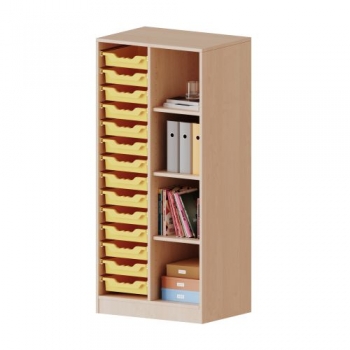 ErgoTray Regal, zweireihig, 4 Ordnerhöhen