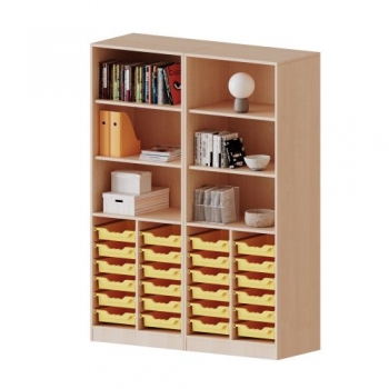 ErgoTray Regal, vierreihig, 5 Ordnerhöhen