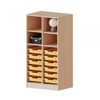 ErgoTray Regal, zweireihig, 3,5 Ordnerhöhen